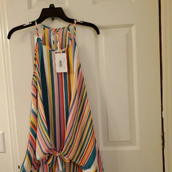 unknown Tops - NWT Multi striped tank  lg